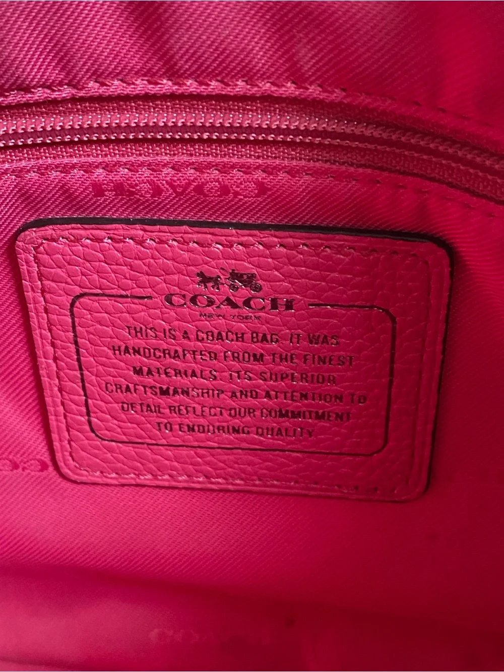 Coach Pink Leather Flower-Stud Crossbody Bag - Picture 10 of 14